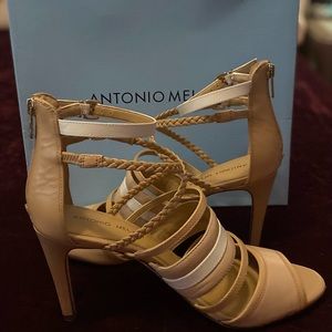 Beige tan Antonio Melani heels